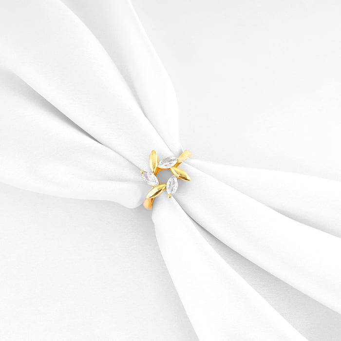 Giva 925 Sterling Silver Golden Cirque Ring,Fixed Size, Indian - 12 | Gifts For Women And  : R01338