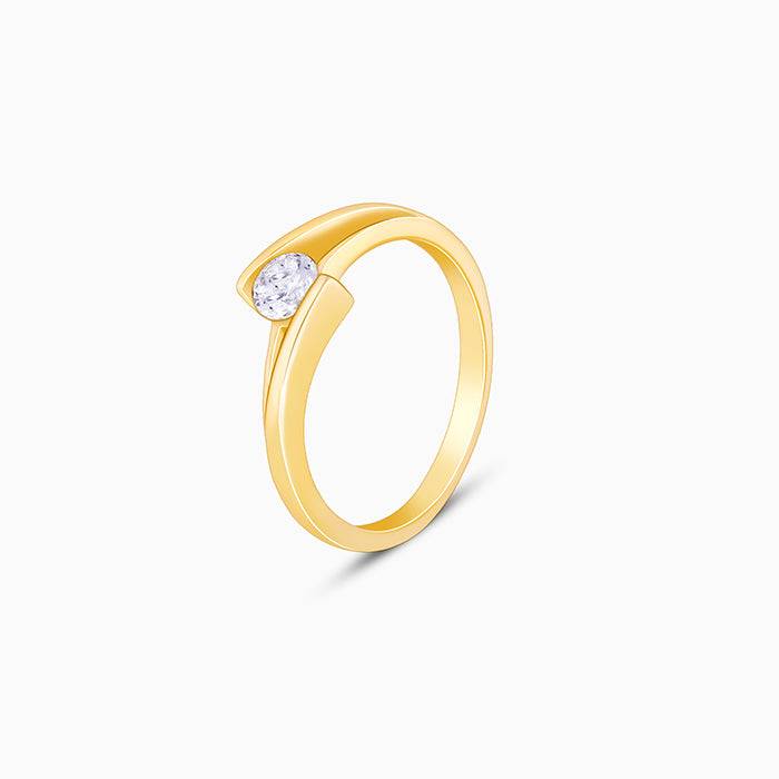 Giva 925 Sterling Silver Golden Sacra Ring,Fixed Size, Indian - 12 | Gifts For Women And G : R01341