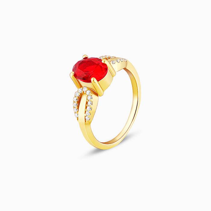 Giva 925 Sterling Silver Golden Compassion Ring,Fixed Size, Indian - 12 | Gifts For Women  : R01343