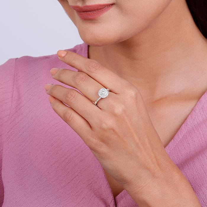 Giva 925 Sterling Silver Girdled Shine Ring,Fixed Size,Indian - 11 | Gifts For Women And G : R01344