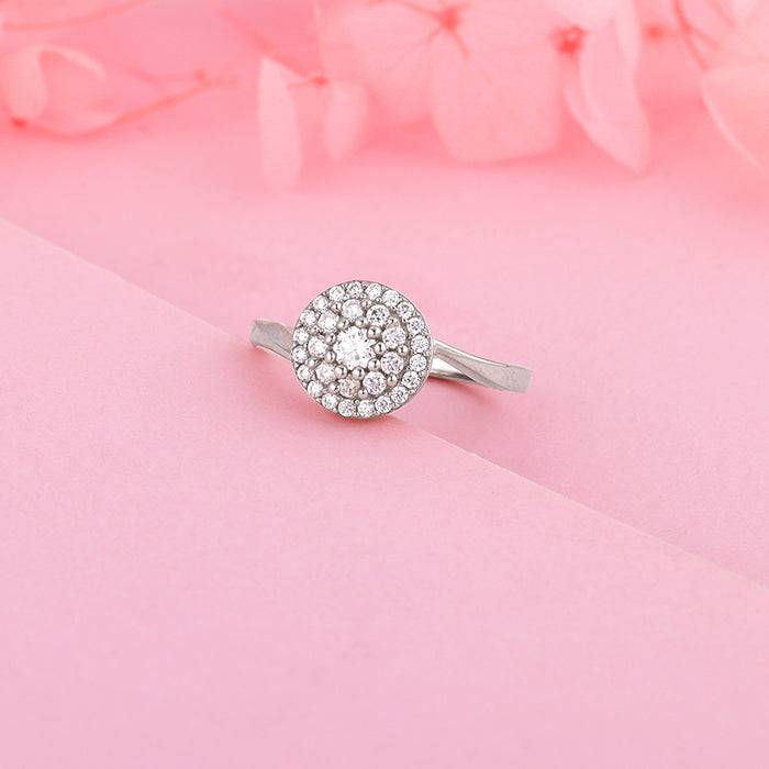 Giva 925 Sterling Silver Girdled Shine Ring,Fixed Size,Indian - 11 | Gifts For Women And G : R01344