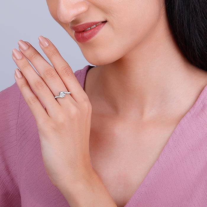 Giva 925 Sterling Silver Andromeda Ring,Fixed Size, Indian - 12 | Gifts For Women And Girl : R01345