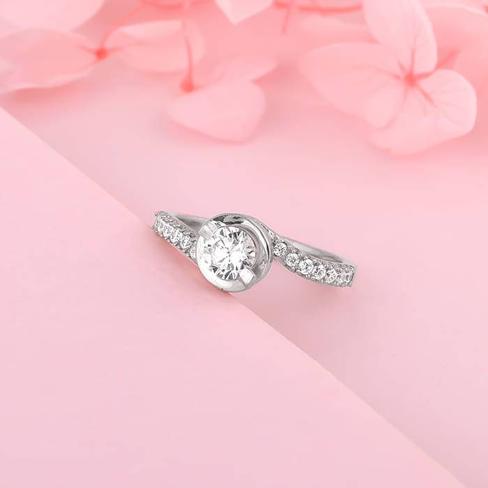 Giva 925 Sterling Silver Andromeda Ring,Fixed Size, Indian - 12 | Gifts For Women And Girl : R01345