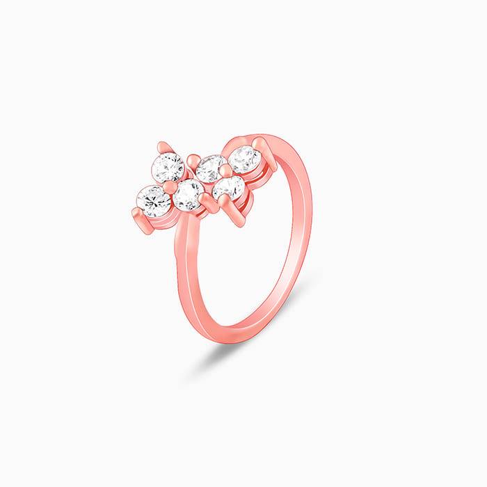 Giva 925 Sterling Silver Rose Gold Hatha Ring,Fixed Size,Indian - 11 | Gifts For Women And : R01346