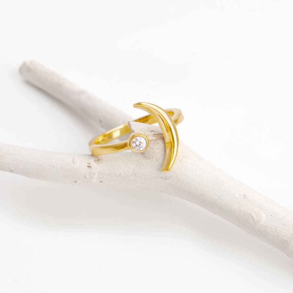 Anushka Sharma Golden Crescent Ring : R0134