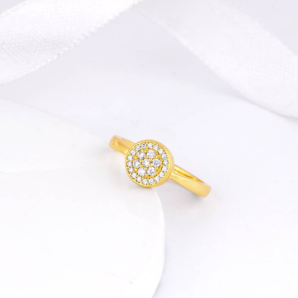 Giva 925 Sterling Silver Golden Dã©Lice Ring,Fixed Size,Indian - 12 : R01354