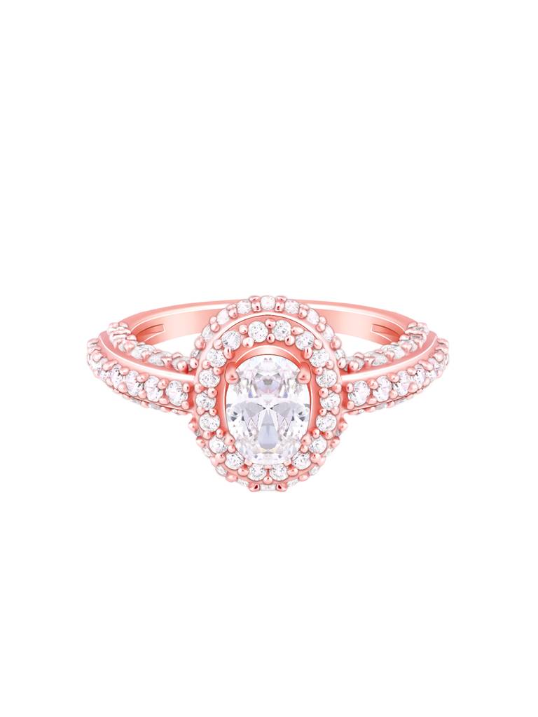 Giva 925 Sterling Silver Rose Gold Celebration Ring