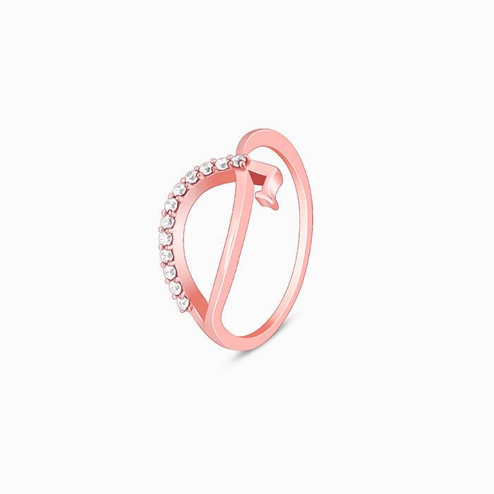 Giva 925 Sterling Silver Rose Gold Noah'S Arc Ring,Fixed Size, Indian - 12, Us - 6| Gifts  : R01367
