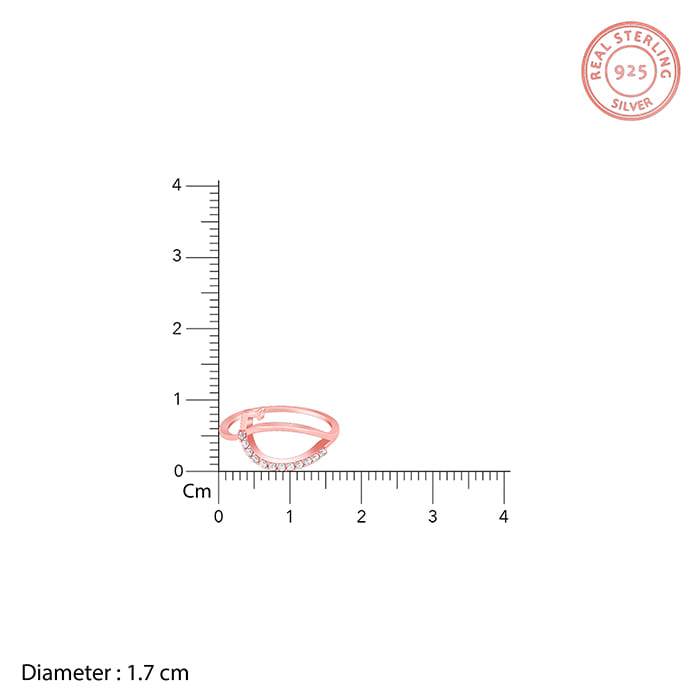 Giva 925 Sterling Silver Rose Gold Noah'S Arc Ring,Fixed Size, Indian - 12, Us - 6| Gifts  : R01367