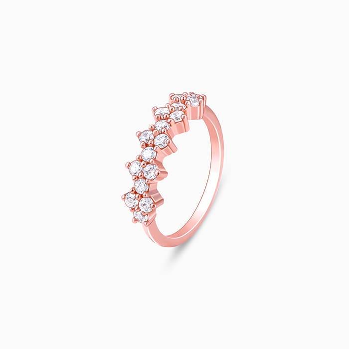 Giva 925 Sterling Silver Rose Gold Not Dicey Ring, Fixed Size, Indian - 12, Us - 6 | Gifts : R01369