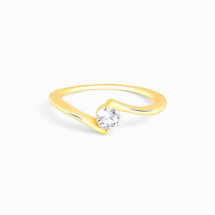 Giva 925 Sterling Silver Golden Splendor Ring, Fixed Size ,Indian - 12, Us - 6 | Gifts For : R01371