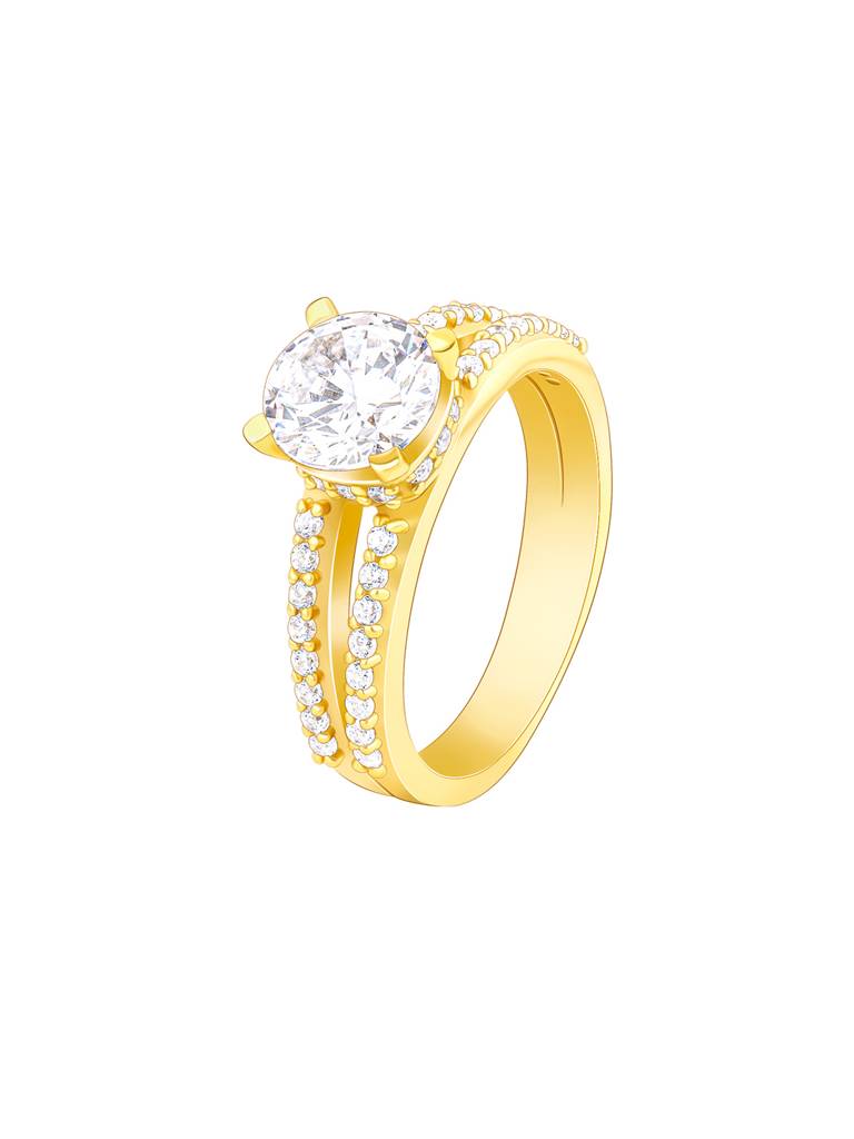 Giva 925 Sterling Silver Golden Secret Wish Ring