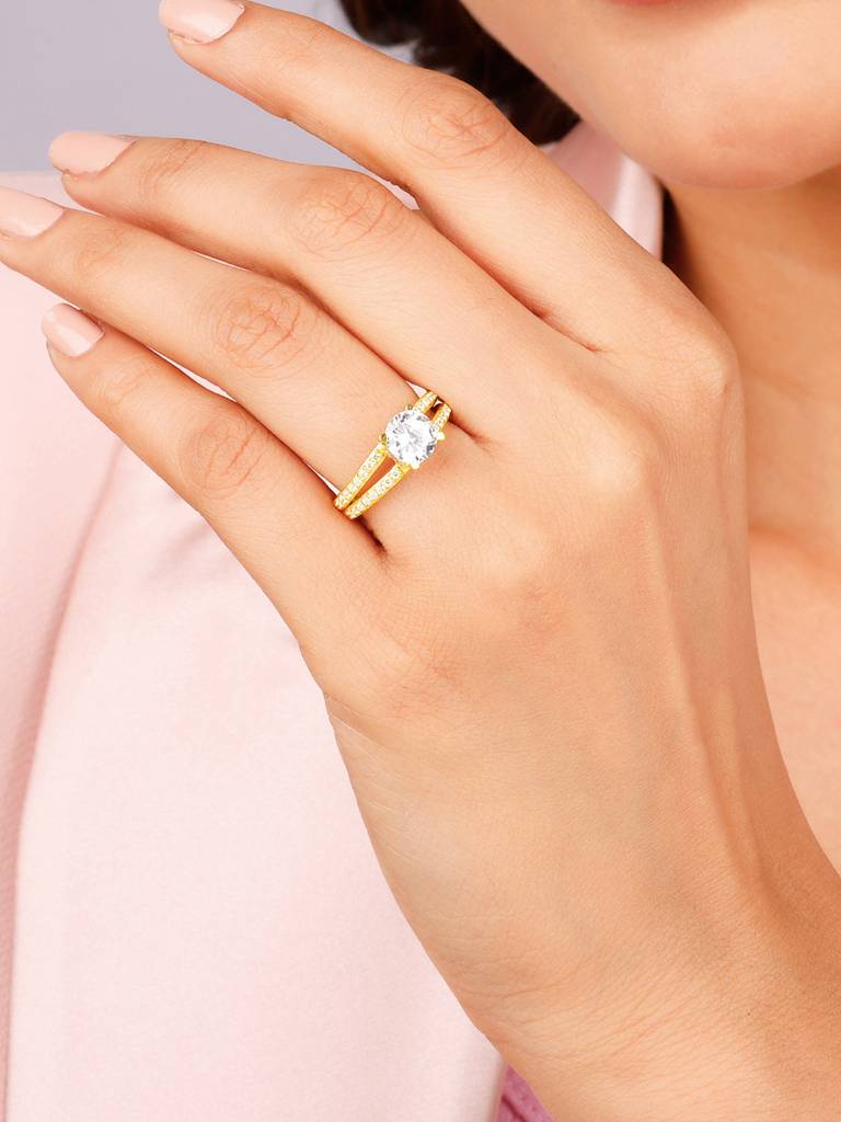 Giva 925 Sterling Silver Golden Secret Wish Ring