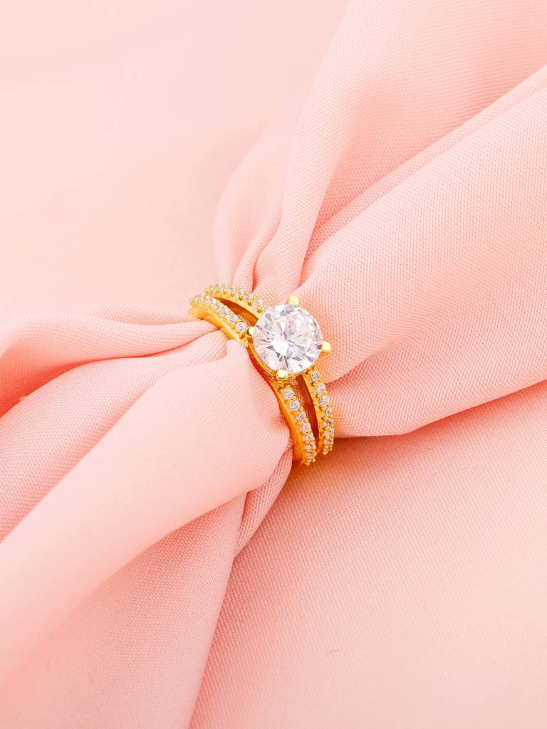Giva 925 Sterling Silver Golden Secret Wish Ring