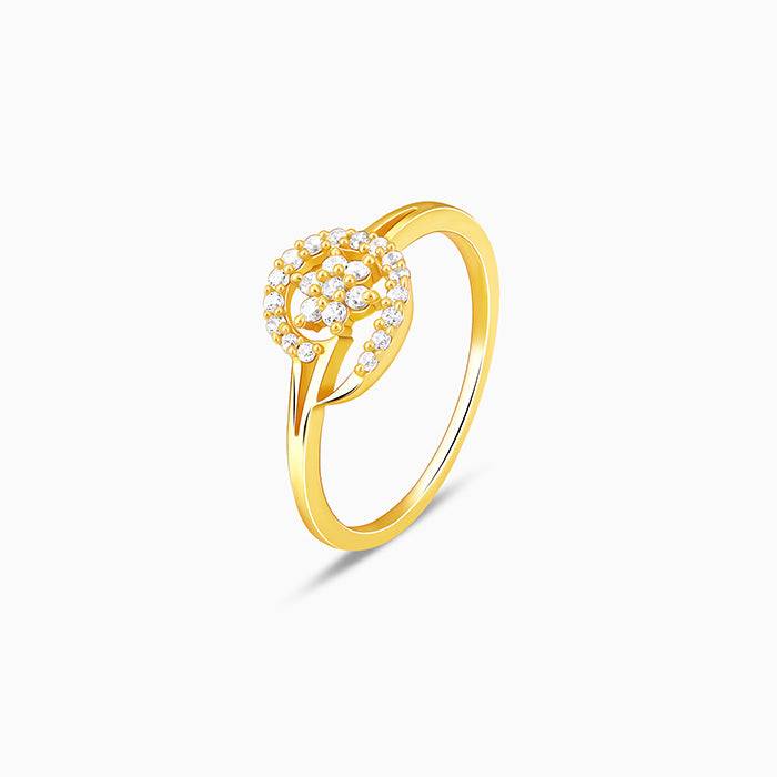 Giva 925 Sterling Silver Golden Star Is Born Ring,Fixed Size, Indian - 12, Us - 6| Gifts F : R01387