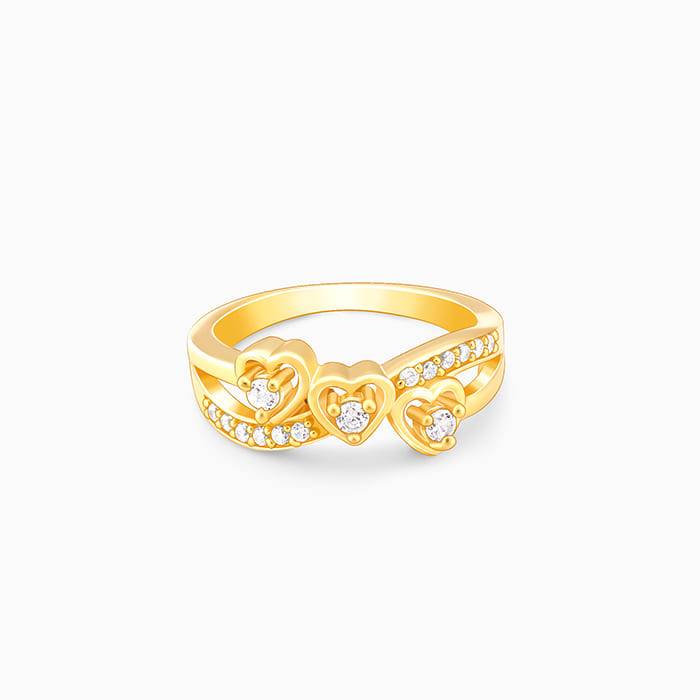 Giva 925 Sterling Silver Golden Infinity Love Ring,Fixed Size Indian - 12, Us - 6 | Gifts  : R01390
