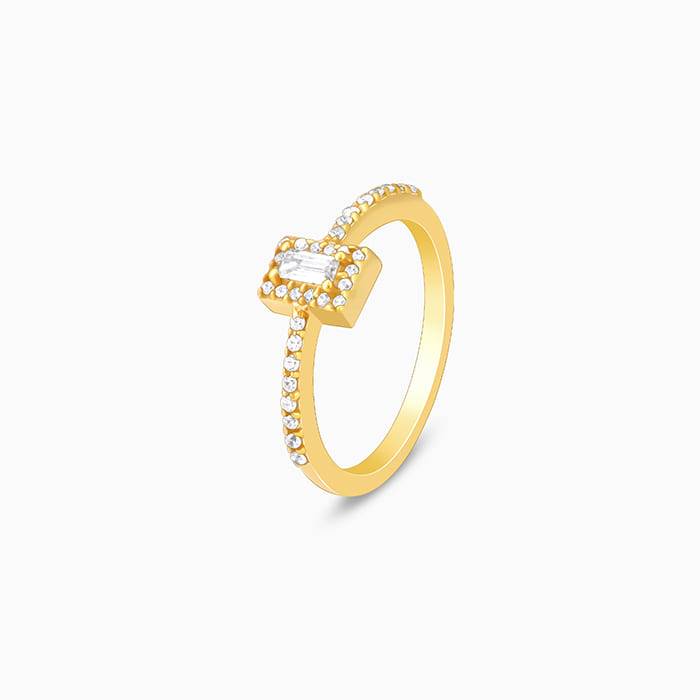 Giva 925 Sterling Silver Golden Radiant Aura Ring,Fixed Size, Indian - 12, Us - 6 | Gifts  : R01395