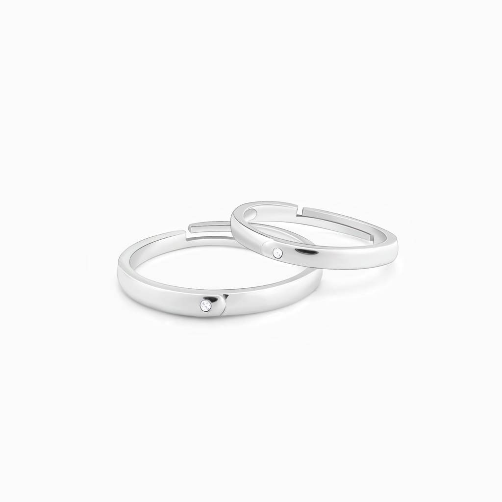 Silver Eternity Couple Band : R013