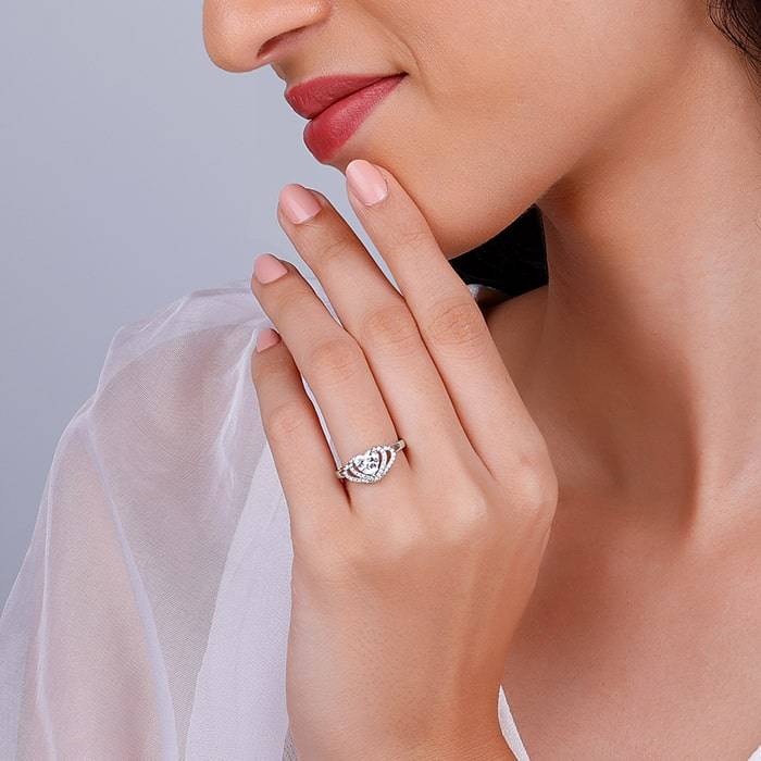 Giva 925 Sterling Heart Grows Ringfixed Size,Indian - 11| Gifts For Women And Girls | With : R01401