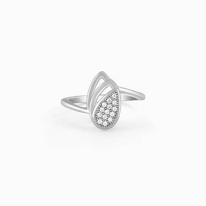 Giva 925 Sterling Silver Dancing Petals Ring,Fixed Size,Indian - 11 | Gifts For Women And  : R01403