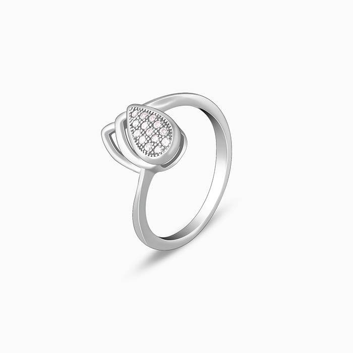 Giva 925 Sterling Silver Dancing Petals Ring,Fixed Size,Indian - 11 | Gifts For Women And  : R01403