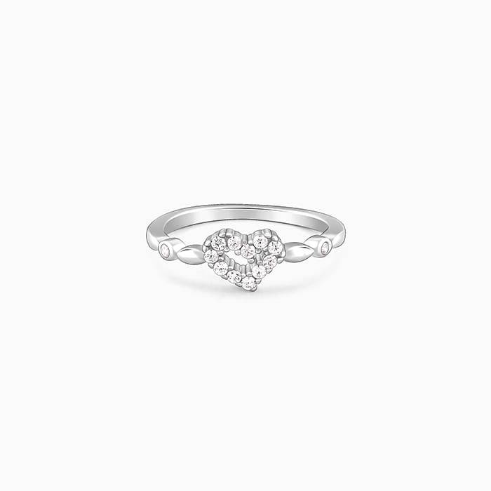 Giva 925 Sterling Heart Entwined Ring,Fixed Size,Indian - 11| Gifts For Women And Girls |  : R01404