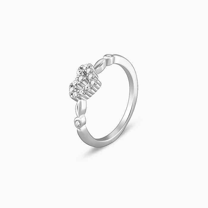 Giva 925 Sterling Heart Entwined Ring,Fixed Size,Indian - 11| Gifts For Women And Girls |  : R01404