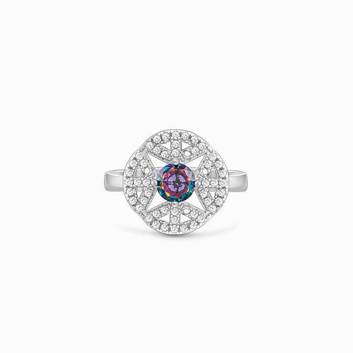 Giva 925 Sterling Silver Quatrefoil Radiance Ring,Fixed Size,Indian - 11| Gifts For Women  : R01405