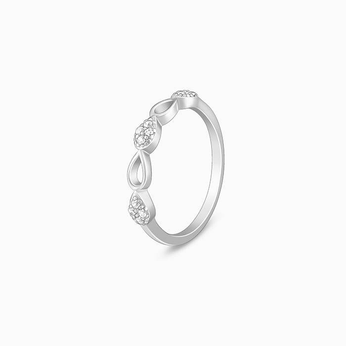 Giva 925 Sterling Silver Petal Garland Ring,Fixed Size,Indian - 11 | Gifts For Women And G : R01407