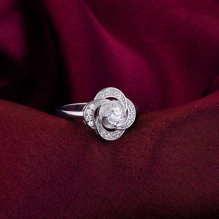 Giva 925 Sterling Silver Spire Of Shine Ring,Fixed Size, Indian - 12|Gift For Valentine |  : R01408