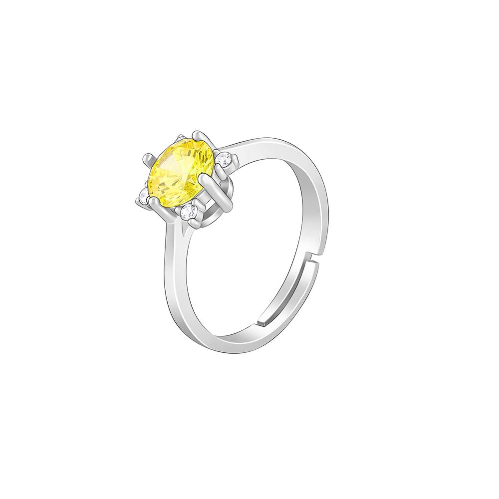 Giva 925 Sterling Silver Amber Bloom Ring, Adjustable : R01411