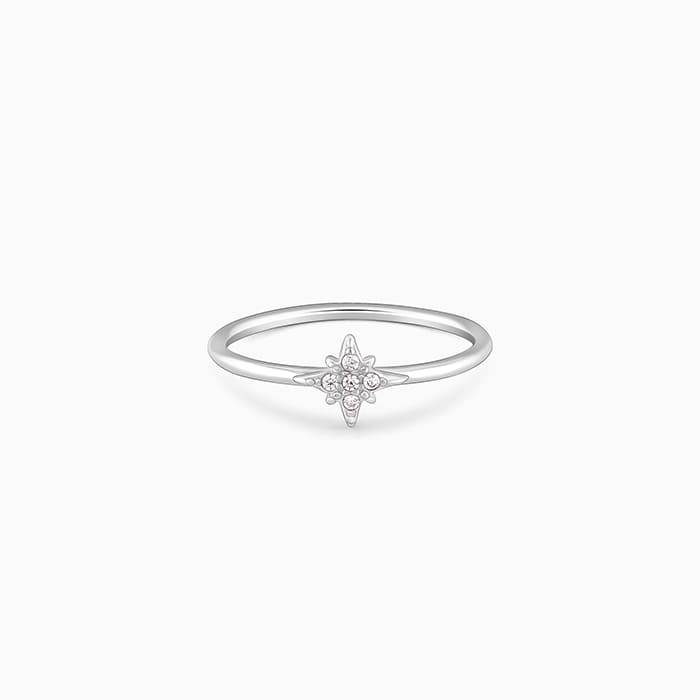 Giva 925 Sterling Silver Polaris Ring,Fixed Size,Indian - 10| Gifts For Women And Girls |  : R01413