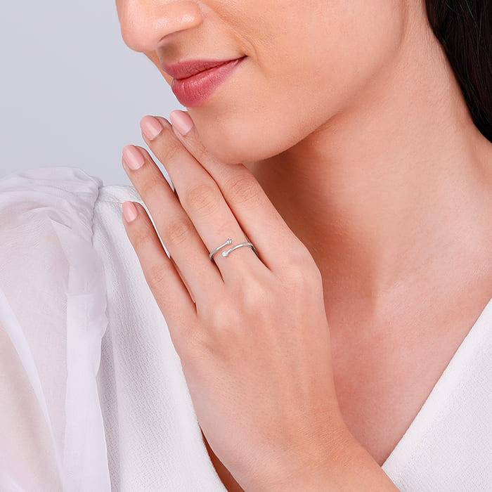 Giva 925 Sterling Silver Starlit Ring, Adjustable | Gifts For Women And Girls | With Certi : R01416