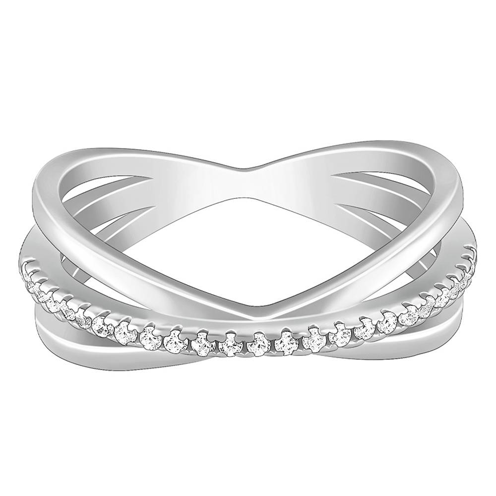 Giva 925 Sterling Silver Triple Interlocked Ring,Fixed Size,Indian - 11 : R01417