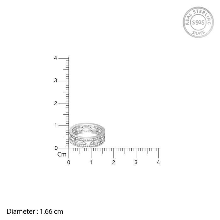 Giva 925 Sterling Silver Jali Ring,Fixed Size,Indian - 12 | Gifts For Women And Girls | Wi : R01421