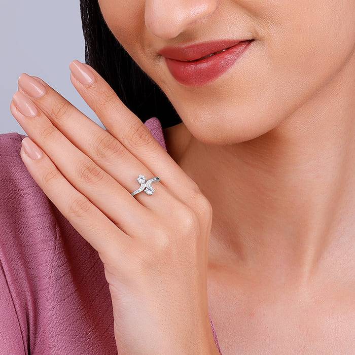 Giva 925 Sterling Silver Hollyhock Ring,Fixed Size,Indian - 11 | Gifts For Women And Girls : R01427