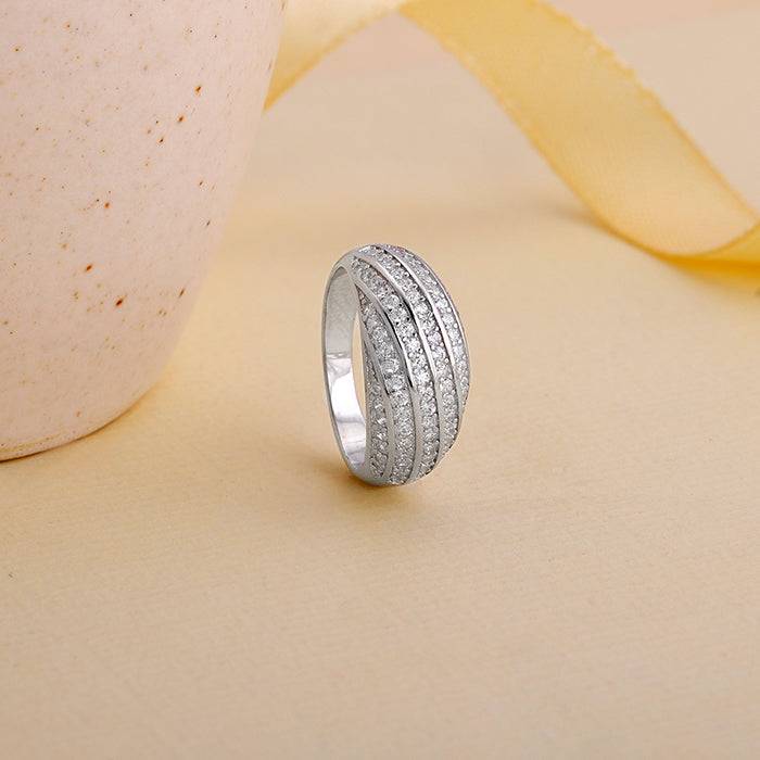 Giva 925 Sterling Silver Spired Dome Ring,Fixed Size,Indian - 12 | Gifts For Women And Gir : R01436