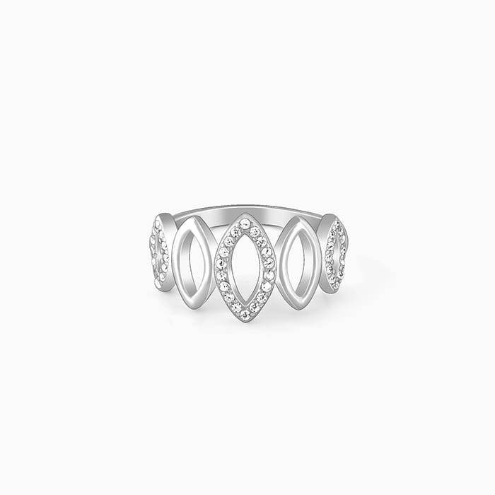 Giva 925 Sterling Silver Marquise Shape Ring,Fixed Size,Indian - 11 | Gifts For Women And  : R01437