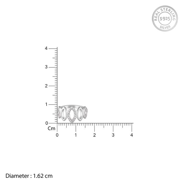 Giva 925 Sterling Silver Marquise Shape Ring,Fixed Size,Indian - 11 | Gifts For Women And  : R01437