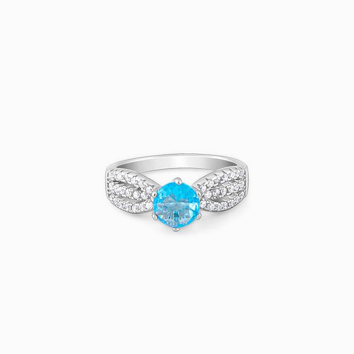 Giva 925 Sterling Silver Naiad Ring,Fixed Size,Indian - 12| Gifts For Women And Girls | Wi : R01438
