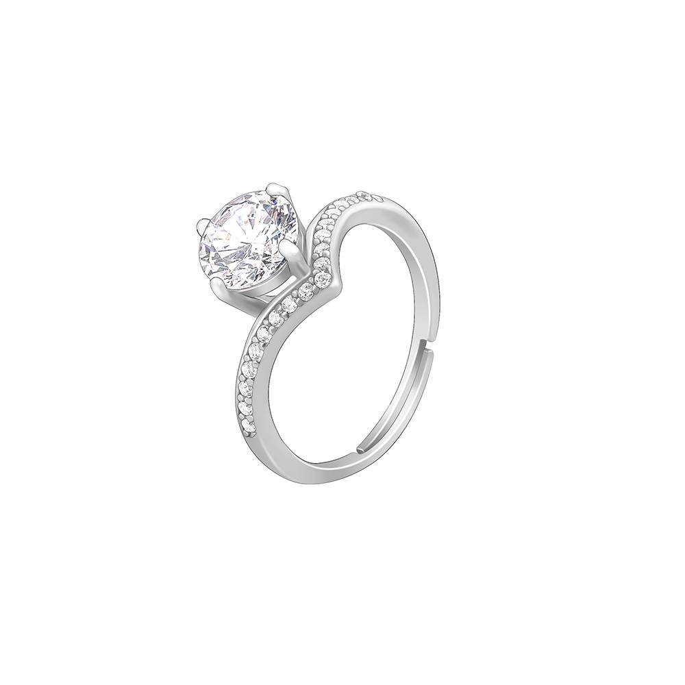 Giva 925 Sterling Silver Princesa Vanki Ring,Fixed Size, Indian - 12|Gift For Valentine | Gift For Girlfriend : R01439