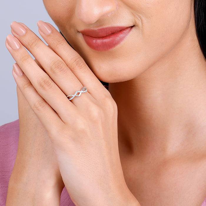 Giva 925 Sterling Silver Valley Ring,Fixed Size, Indian - 12 | Gifts For Women And Girls | : R01440