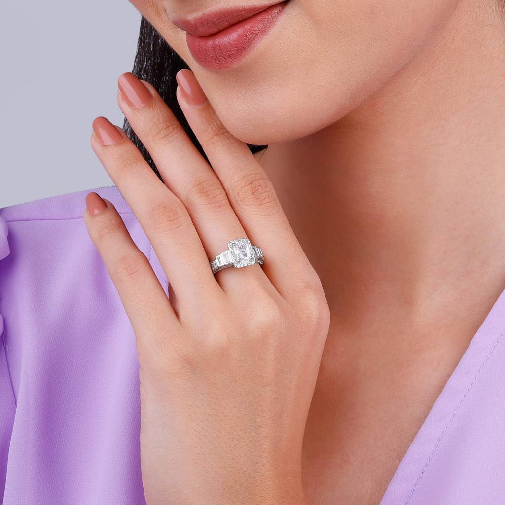 Giva 925 Sterling Silver Exclusive Ring,Fixed Size,Indian - 11 | Gifts For Women And Girls : R01442