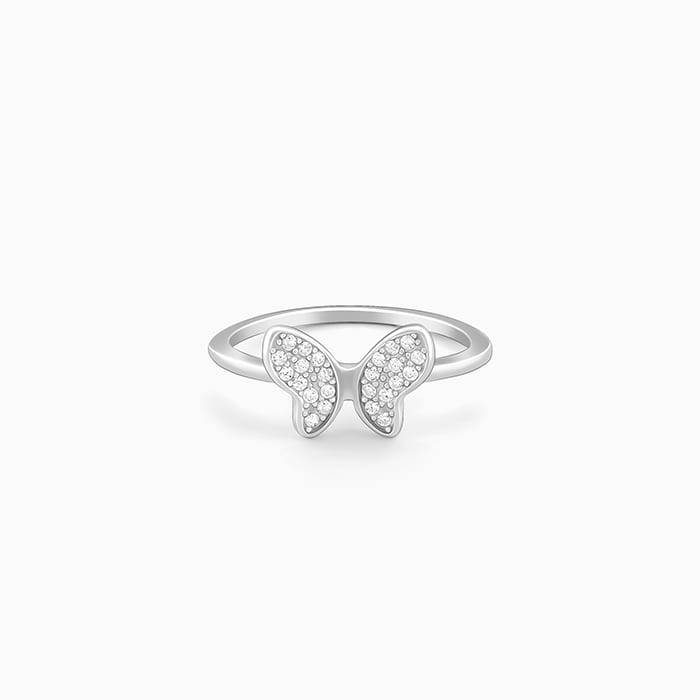 Giva 925 Sterling Silver Dione Butterfly Ring,Fixed Size,Indian - 11| Gifts For Women And  : R01444