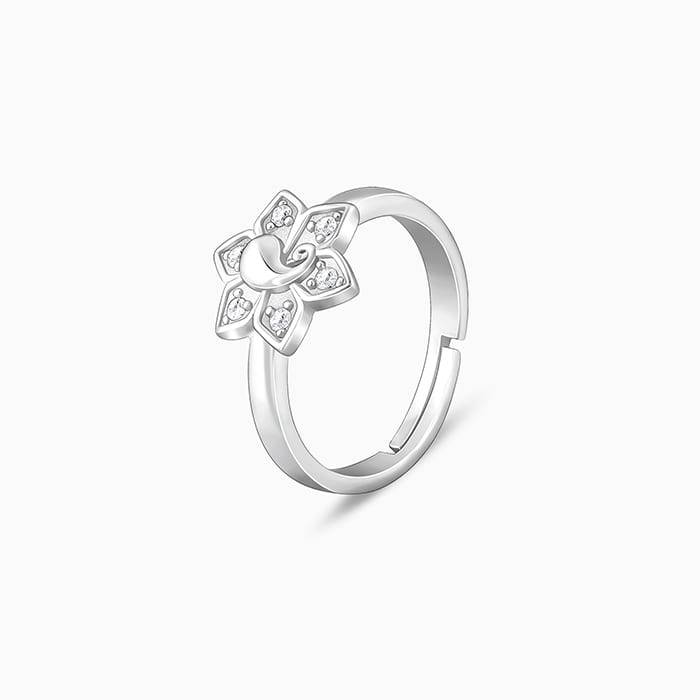 Giva 925 Sterling Silver Ganesh Ring, Adjustable | Gifts For Women And Girls | With Certif : R01445