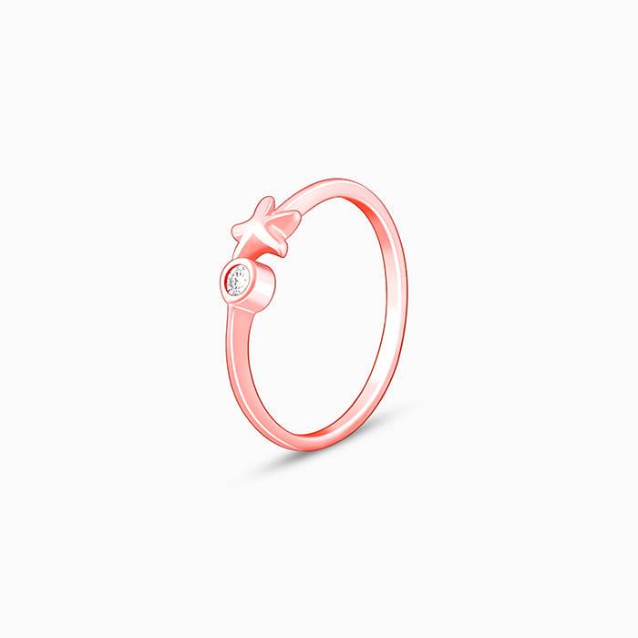 Giva 925 Sterling Silver Rose Gold Starry Dusk Ring, Adjustable | Gifts For Women And Girl : R01446