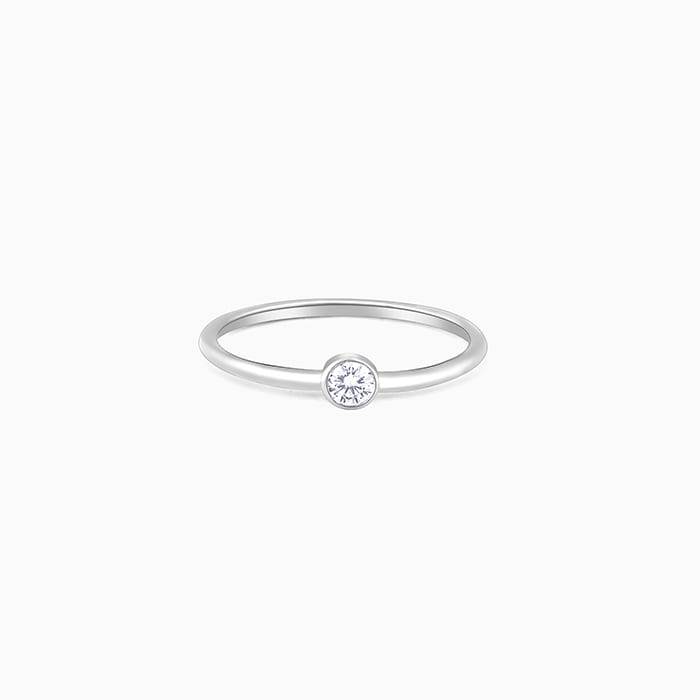 Giva 925 Sterling Silver Zircon Queen Of Venus Ring, Fixed Size,Indian - 12, Us - 6| Gifts : R01448