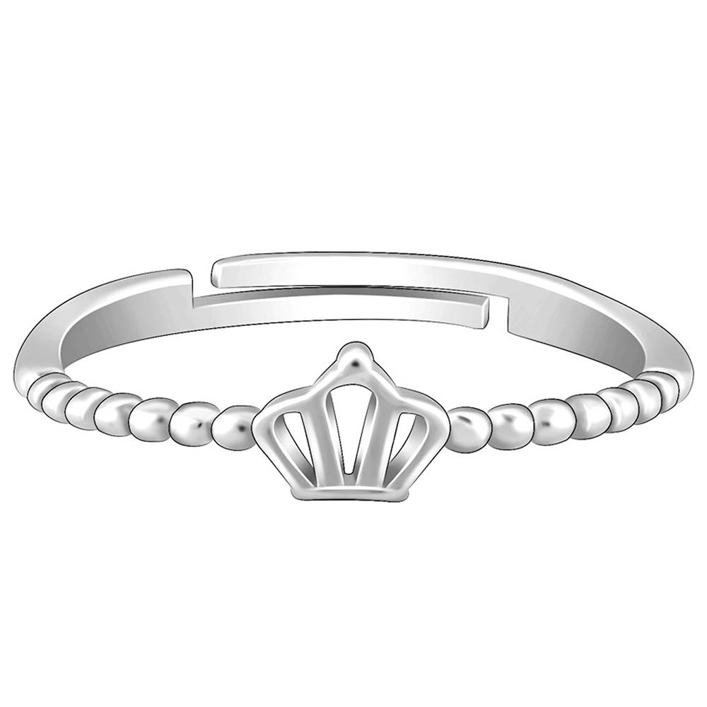 Giva 925 Sterling Silver Forever Queen Ring, Adjustable : R01451