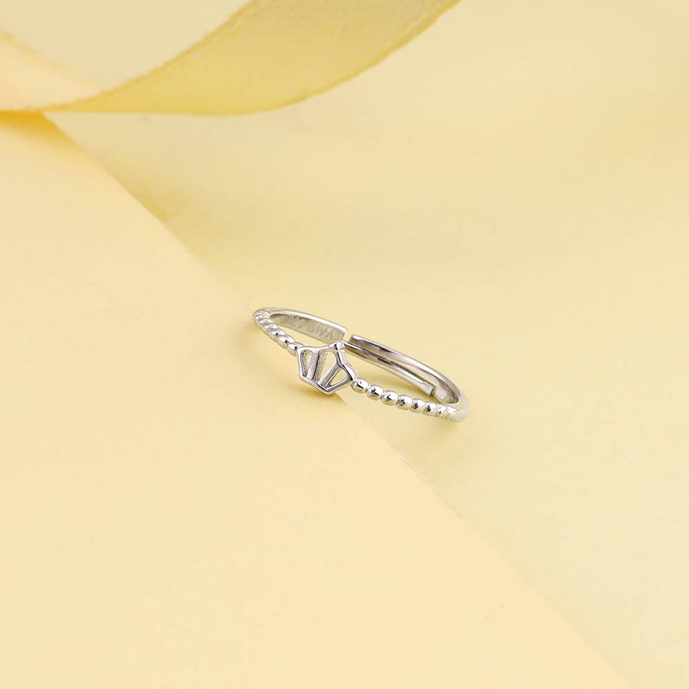 Giva 925 Sterling Silver Forever Queen Ring, Adjustable : R01451