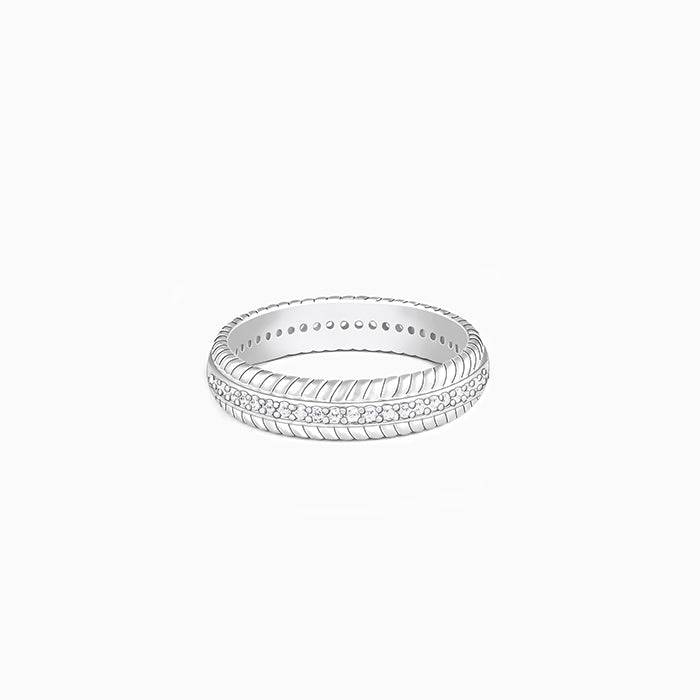 Giva 925 Sterling Silver Zircon Tiered Beauty Ring, Fixed Size,Indian - 12, Us - 6 | Gifts : R01453